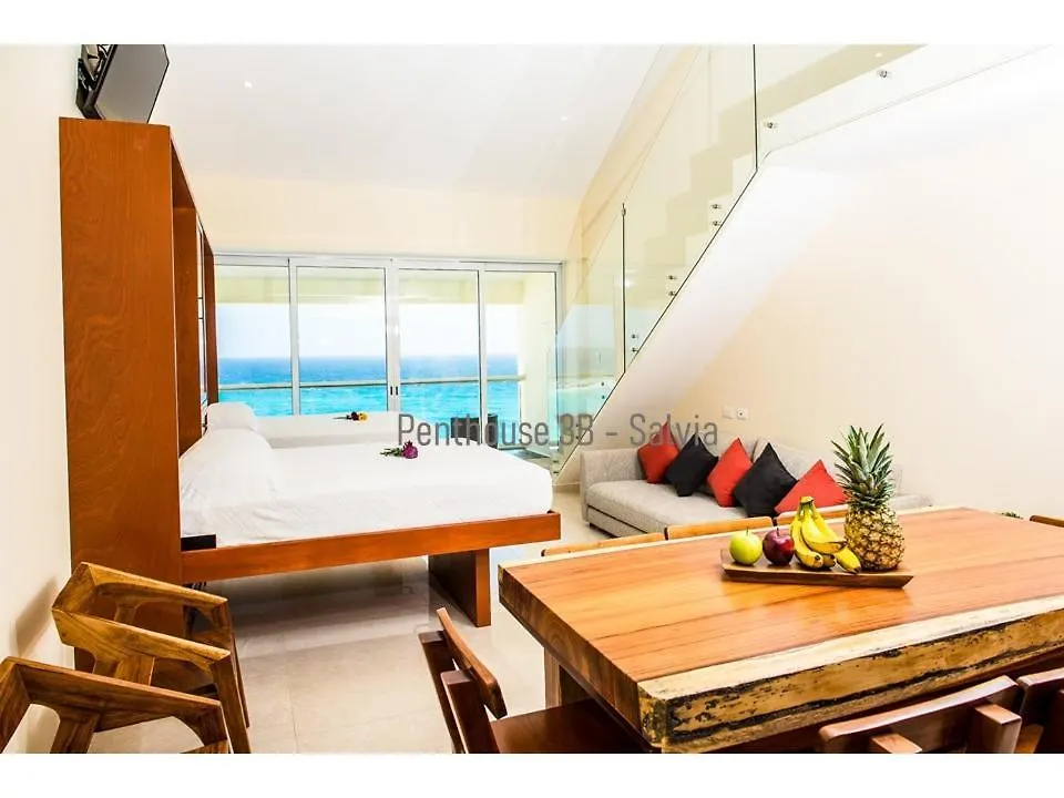 Aparthotel 2 Story Oceanfront Penthouses On Cancun Beach!